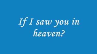 Tears in Heaven (lyrics) chords