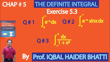 Ch# 5|The Definite Integral |Ex 5.3 Q 1,2 and 3 |Calculus & Analytic Geometry by SM Yusuf Lec 15