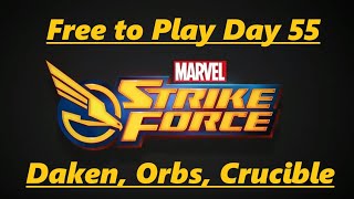 Marvel Strike Force - Free to Play: Day 55 - Daken Milestone, Orbs, Crucible Battles