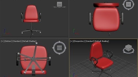 22-  OFFICE REVOLVING CHAIR MODELING 3DS MAX