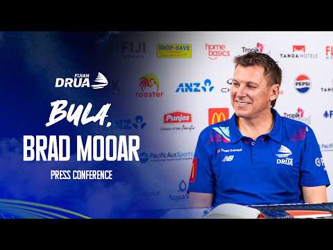 Brad Mooar addresses the media for the first time as the New Fijian Drua Head Coach