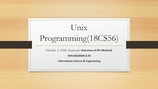 VTU UNIX 18CS56 M4 L1 UNIX Process control