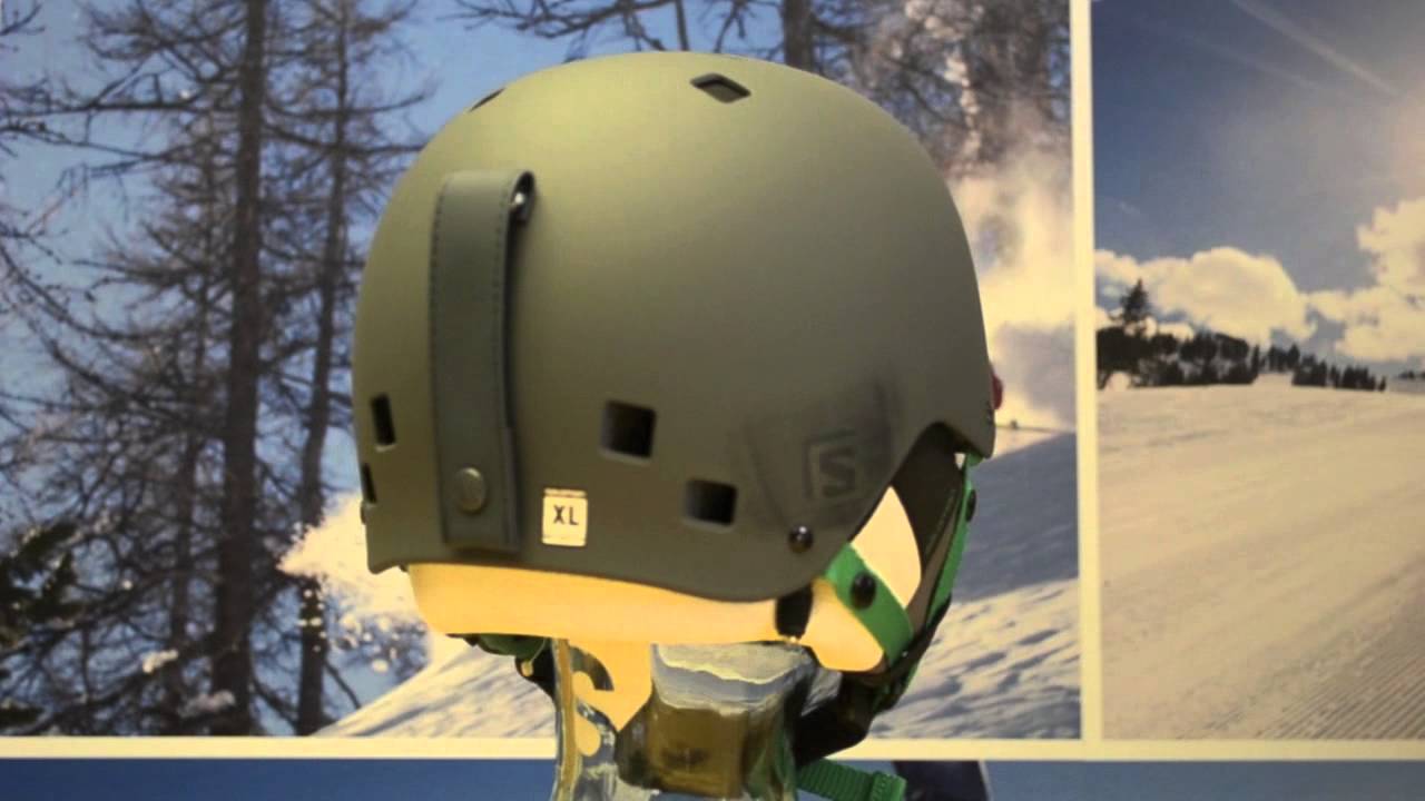 Føde Udelukke bryder daggry 2015 Salomon Brigade Audio Ski Helmet - grey green 360° View - Sail and Ski  - YouTube