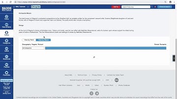 The People Page at the Naxos Music Library – Website walkthrough tutorial