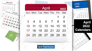 April 2022 Calendar | 123FreeVectors April 2022 Calendar | 123FreeVectors