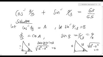 Knec Past Paper Revision Questions (Inverse functions - Trigonometry)