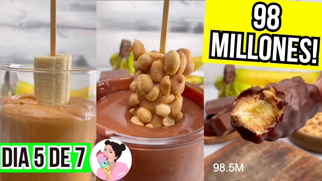 RECETA con 98 MILLONES DE VISTAS (dia 5): Banana con mani y chocolate - Caro Trippar