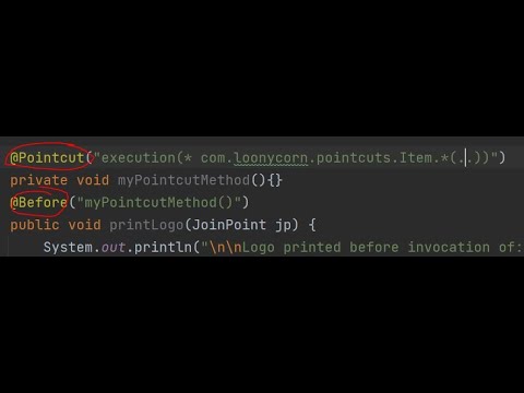 Setting up Aspect Configurations Using Annotation - Spring (Aspect-oriented Programming) (Skillsoft)