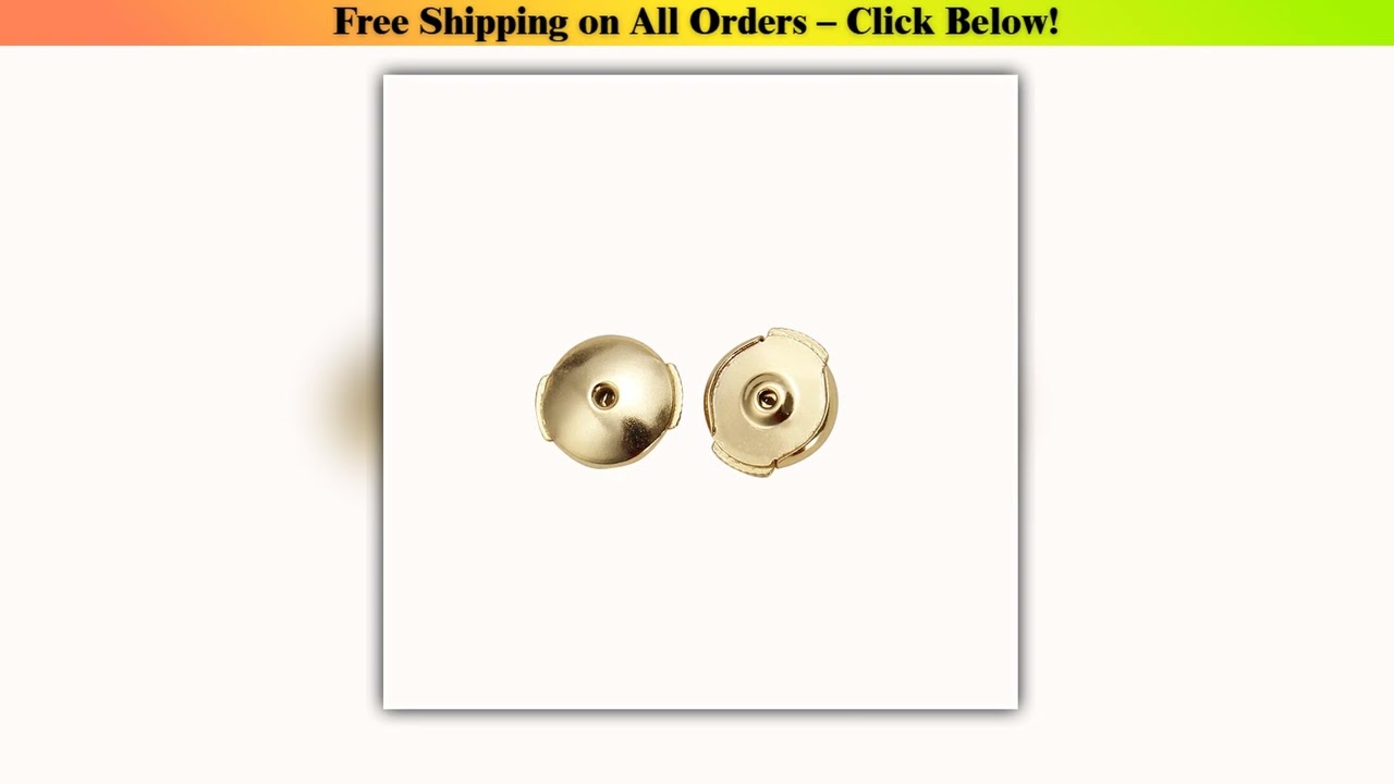 Sinya 18k Jewelry Findings Accessories Au750 Stamp Pure Real Gold Stud Earring Plate Stopper Lock