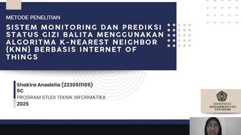 Sistem Prediksi Status Gizi Balita Menggunakan Algoritma K-NN dan IoT - Metode Penelitian