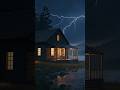 Alone in a Dark Forest Cabin During Heavy Thunderstorm ⚡🌧️ | Rain Sounds for Sleep