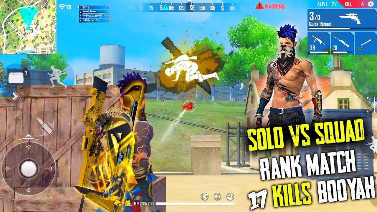 Solo vs squad Op Gameplay In Ranked Game 