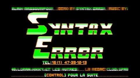 syntax error demo for Amstrad CPC