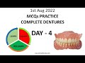 Day 4  daily dental mcqs  complete dentures mcqs