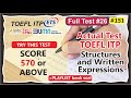 TOEFL ACTUAL TEST 2024 Structure &amp; Written Expressions 1-40 #toeflpracticetest #belajartoefldarinol