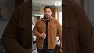 Men's Plus Size Corduroy Long Sleeve Button Up Shirt