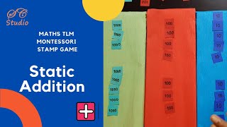 Static Addition using Montessori Stamp Game | Sans Craft Studio | Addition TLM screenshot 3