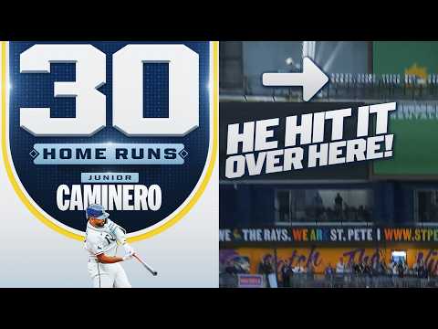 Junior Caminero's 30th home run of the season HIT THE CATWALK 🤯 | MLB Highlights