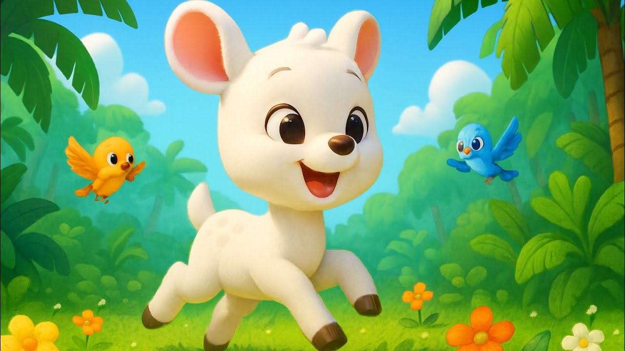 The Little Deer Went Running 🦌 | Funny Animal Song for Kids | 3D Animated Nursery Rhyme