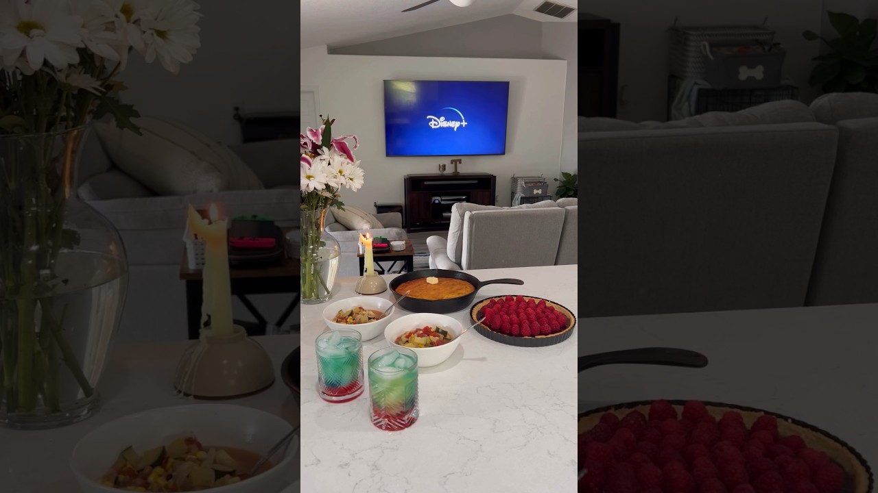 Disney dinner and a movie 🦝🌲🦌 #asmr #food #asmrfood #asmrsounds #disneydinner #disney #datenight