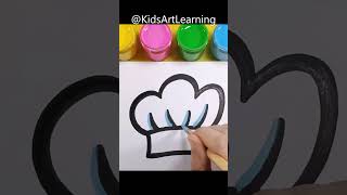 How To Draw A Chef Hat 🎨 #Shorts #Drawing #Art #Painting #HowToDraw