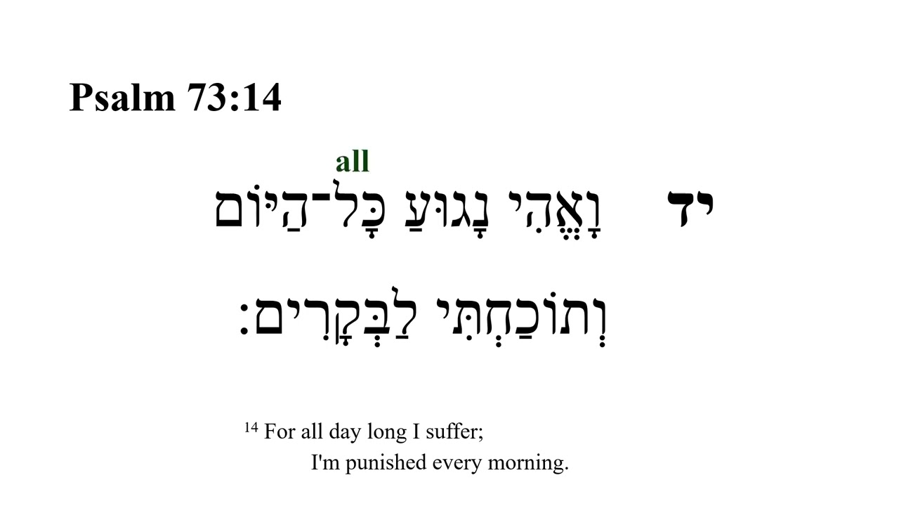 Psalm 73 -- Hebrew Bible Speaker with English Captions