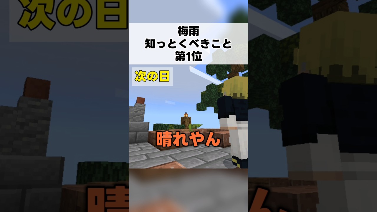 梅雨の時期の天気予報は信用できん#minecraft