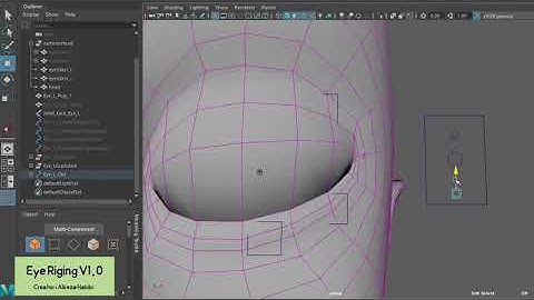 Script Eye maya 3d Rig face Auto
