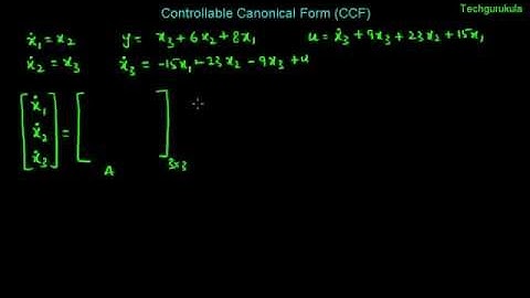 Controllable Canonical From (CCF) - (m less than n)