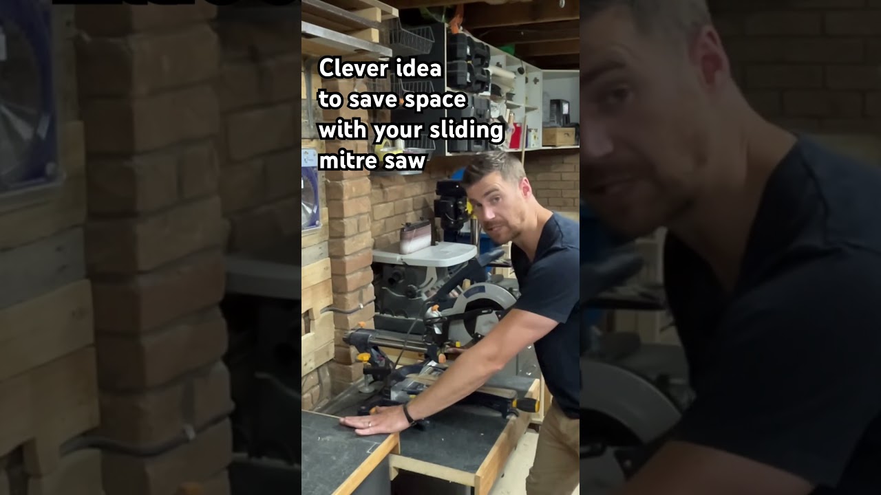 Clever space saving idea for your sliding mitre saw! 
