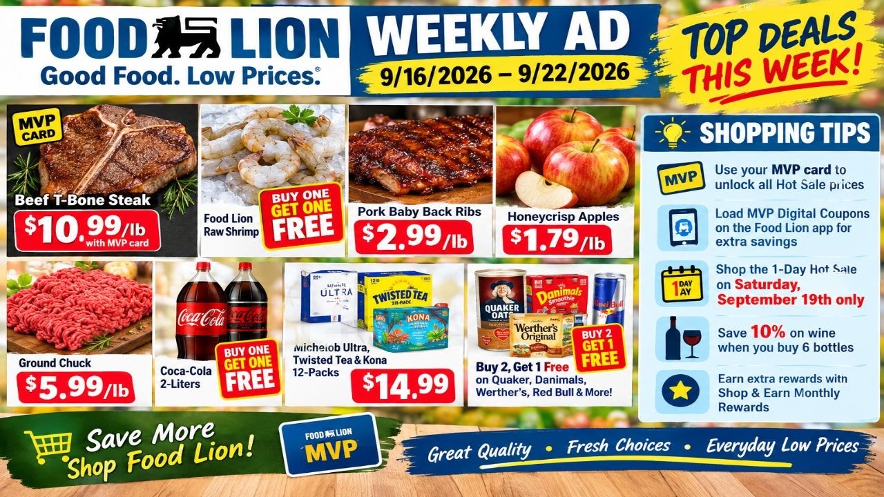 Food Lion Weekly Ad 9/16/2026 – 9/22/2026