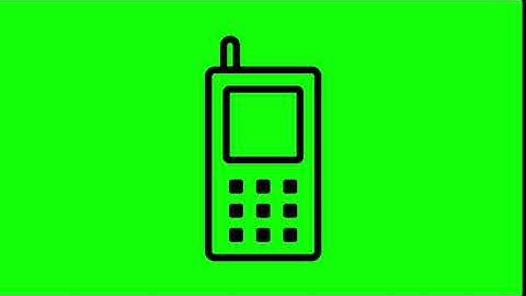 Animated  Cell Phone Icon on Green Screen With Pop-up Sound