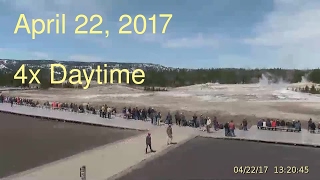 April 22, 2017 Upper Geyser Basin Daytime 4x Streaming Camera Captures