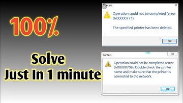 Operation could not be completed (error 0x00000771).  The specified printer has been deleted.