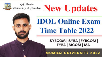 IDOL Exam Time table 2022 Mumbai University