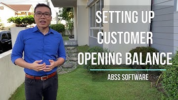ABSS7 Setting up customer opening balance