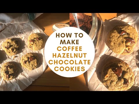 how to make espresso hazelnut chocolate cookies - easy cookie recipe!