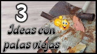 3 INCREIBLES IDEAS CON PALAS VIEJAS - Manualidades para el jardìn - Garden crafts with recycling