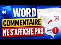 Word : Les Commentaires Ne S’Affichent Pas ? Solution Rapide 💬⚠️