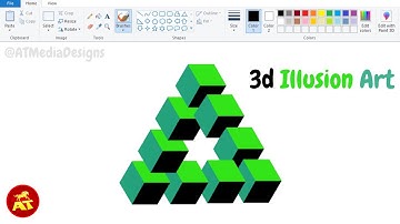 Creating 3D Illusion Art in MS Paint:Step-by-Step Tutorial for Beginners in Computer Paint - Video 7