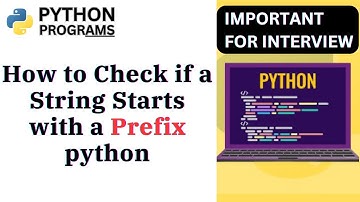 How to Check if a String Starts with a Prefix | Python prefix problem