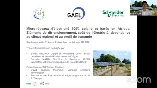 Soutenance Thèse Nicolas Plain - Accès à l’électricité renouvelable en zones rurales d'Afrique