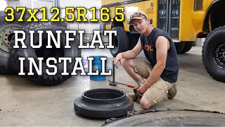 How To Install Hummer H1 Tire Runflats (RatchetStrap Edition)
