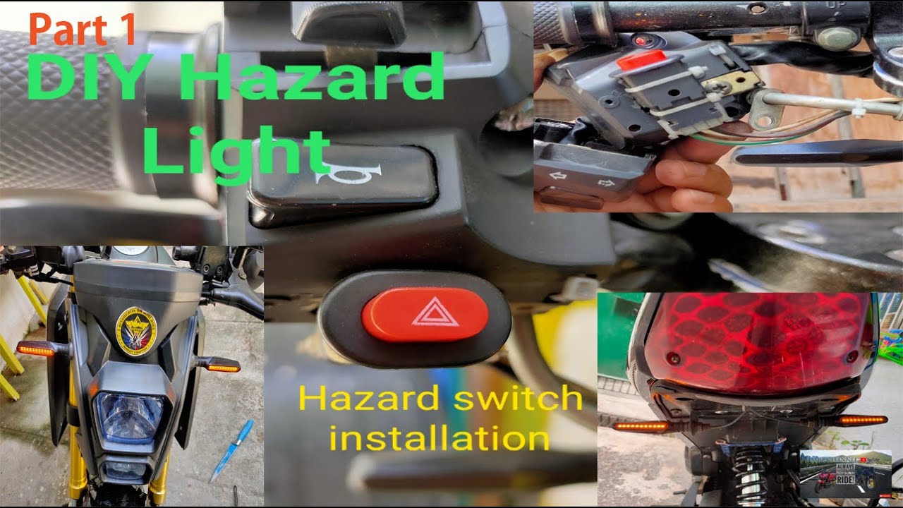 Part1 DIY Hazard switch Installation For Motorcycle Rusi korak 110cc