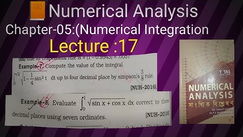 Honours 3rd year. Numerical analysis.Numerical integration.Trapezoidal, simpsons one third rules.