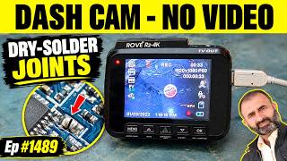 ROVE R2-4K Dash Cam NO VIDEO | Screen Works But Camera Won’t Record | Dry Solder Joints | Ep #1489