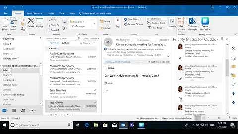 Outlook 365 Project Management with Priority Matrix