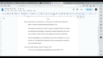 Google Docs Annotated Bib