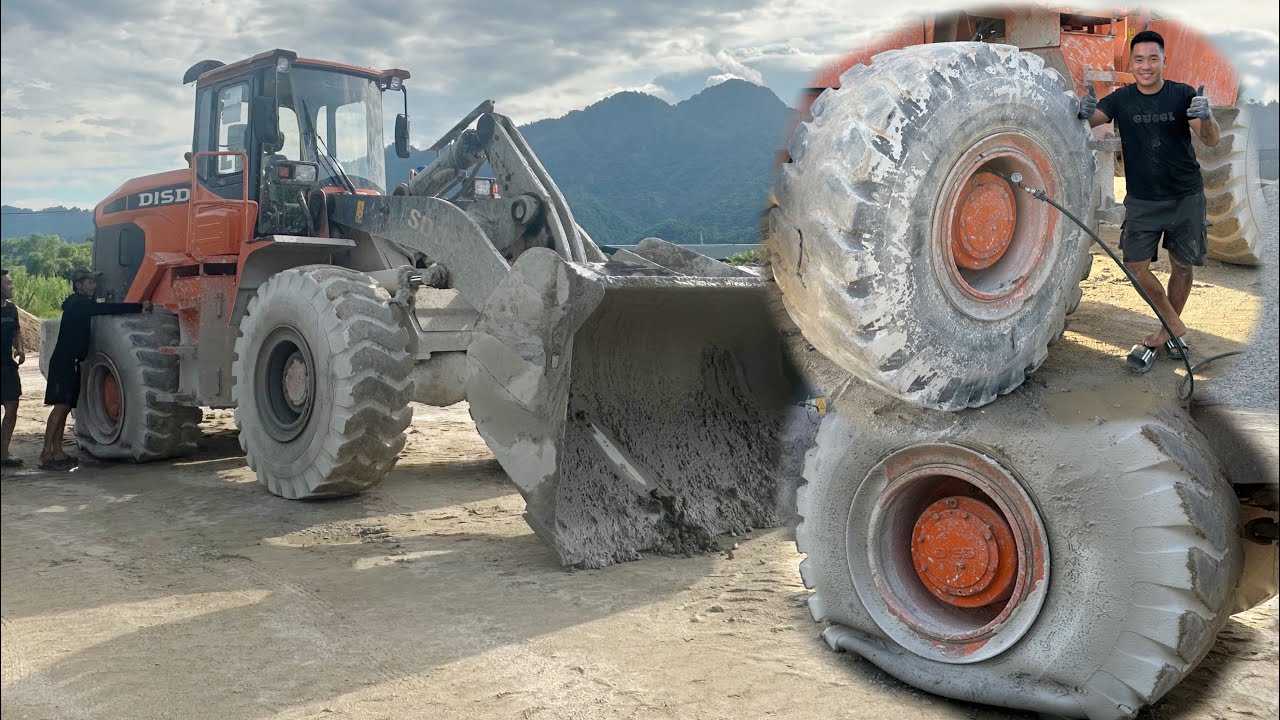 tire repair alone 23.5-25 giang's daily tire repair work