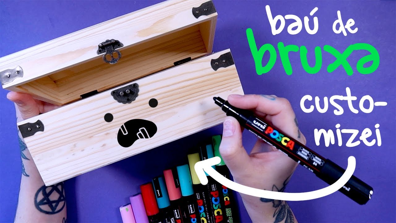 FIZ UM BAÚ CUSTOMIZADO - DANDO VIDA A OBJETOS SIMPLES!